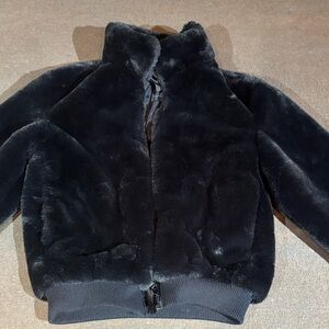 H&M Kids Black Faux Fur Puffer Jacket
